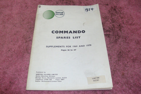 Norton Commando Spares List ***