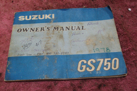 Suzuki GS750 Owners Manual ***