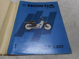 Honda C70 K2 Parts List