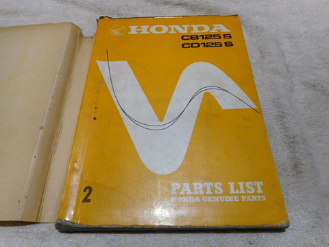 Honda CB125S/CD125S Parts List