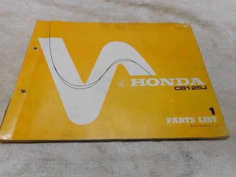Honda CB125S Parts List