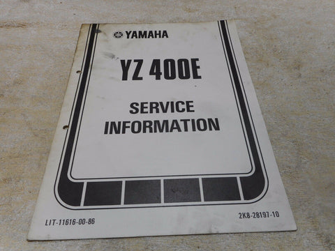 Yamaha YZ400E Service Information