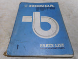 Honda ST70 Parts List