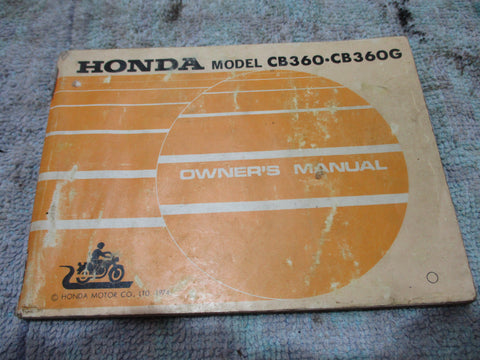 Honda CB360 1974 Owners Manual