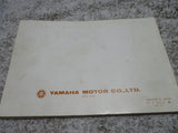 Yamaha Owners Manual