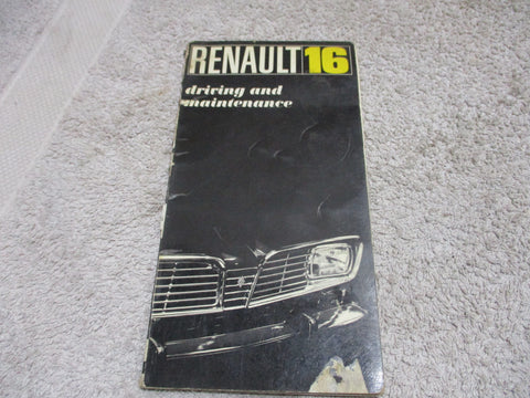 Renault Driving and Maintenance Manual