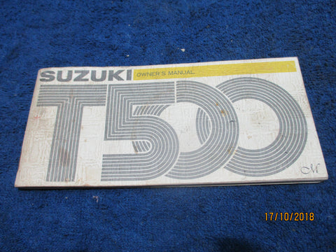 Suzuki T500 Owners Manual