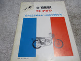 Yamaha TX750 Salesman Handbook 1972