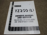 Yamaha YZ125K Owners Manual