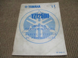 Yamaha Y2125H Owners Manual