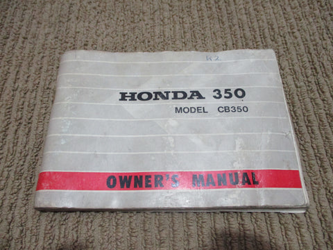 Honda CB350K2 Owners Manual